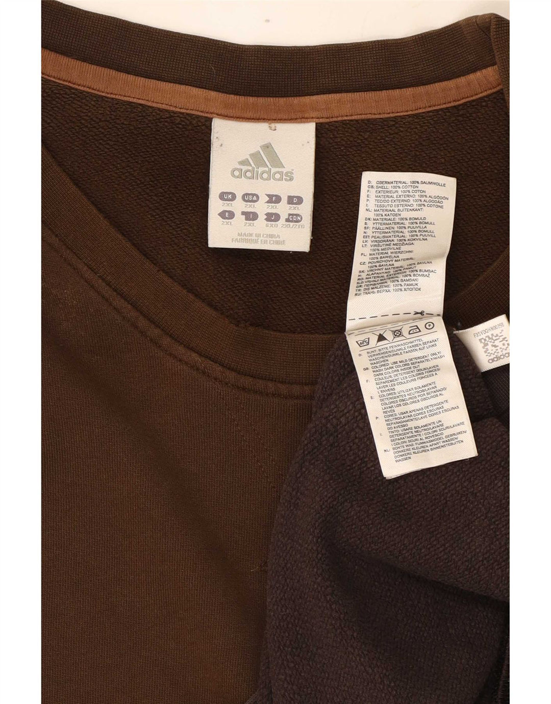 Felpa da uomo Adidas Jumper 2XL Cotone color block marrone