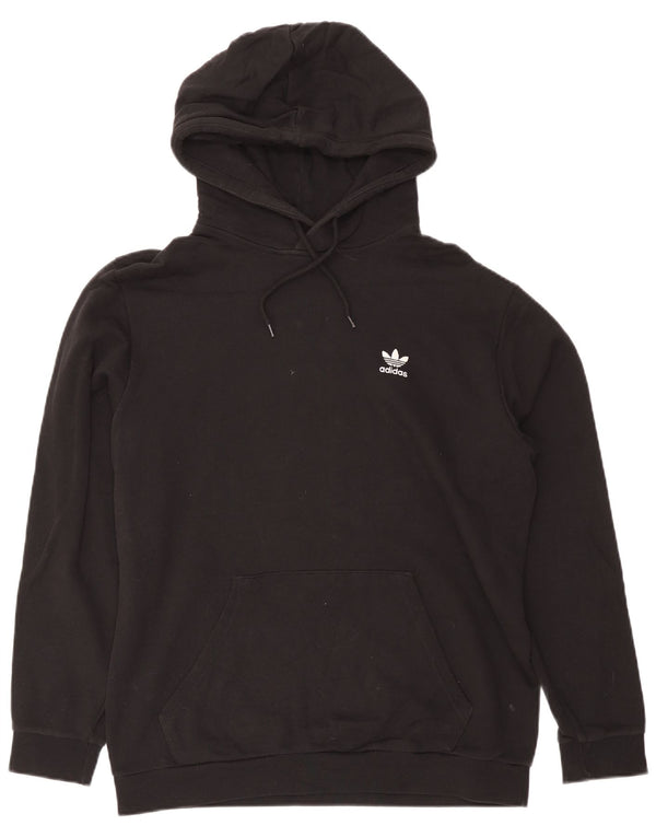 Felpa con cappuccio da uomo Adidas Large in cotone nero