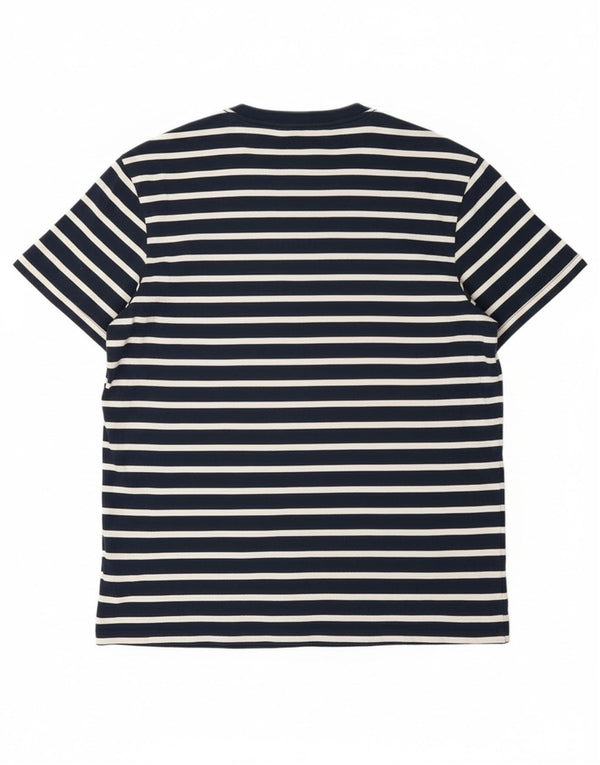 J. Crew Womens T-Shirt Top UK 16 Large Navy Blue Striped Cotton Nautical