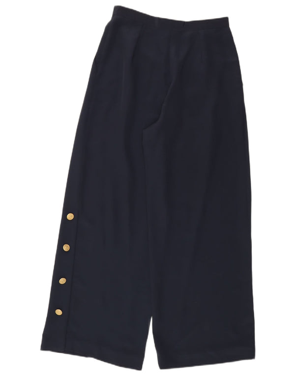 MAX MARA Womens Diletta High Waist Trousers IT 44 Medium W28 L28 Navy Blue