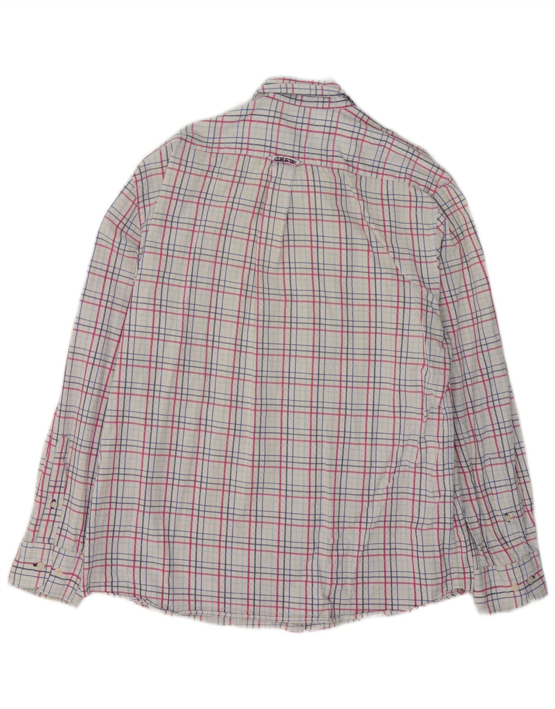 Crew Clothing Camicia da uomo dalla vestibilità classica XL in cotone a quadri bianchi