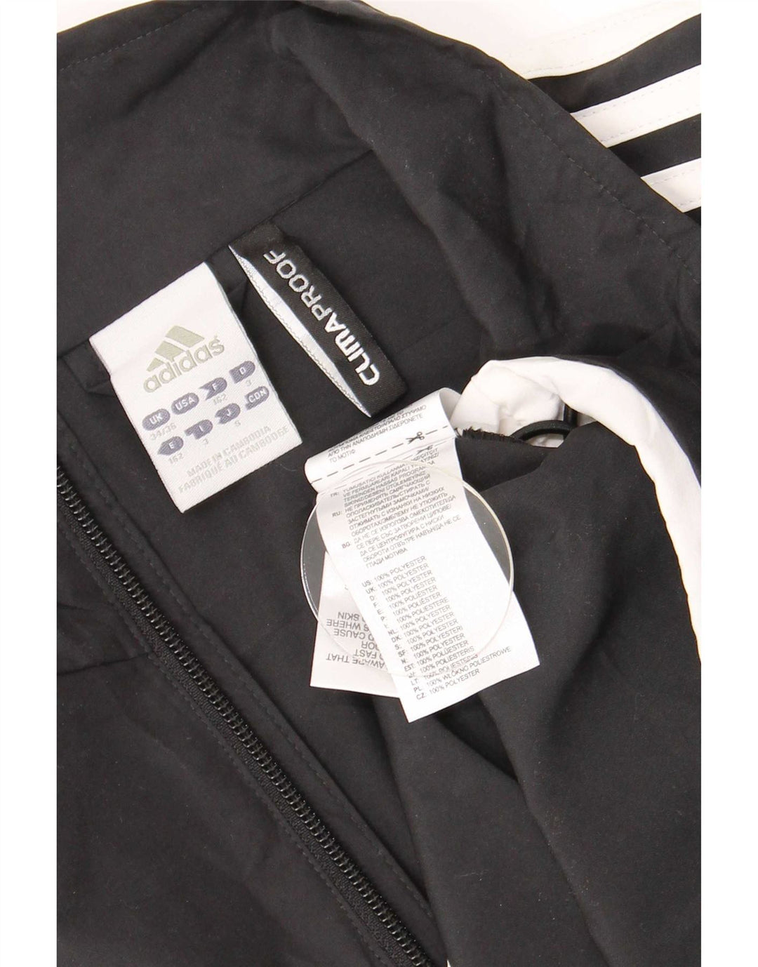 Top da tuta Adidas Clima Proof Pullover da uomo UK 34/36 Small Nero