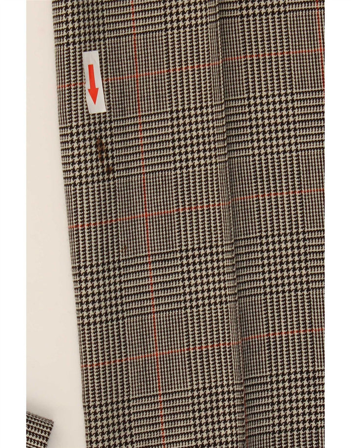 Pantaloni da abito bootcut da donna Zara EU 38 Small W28 L32 Lana pied de poule grigia