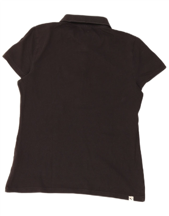 Polo da donna Puma UK 14 grande in cotone nero