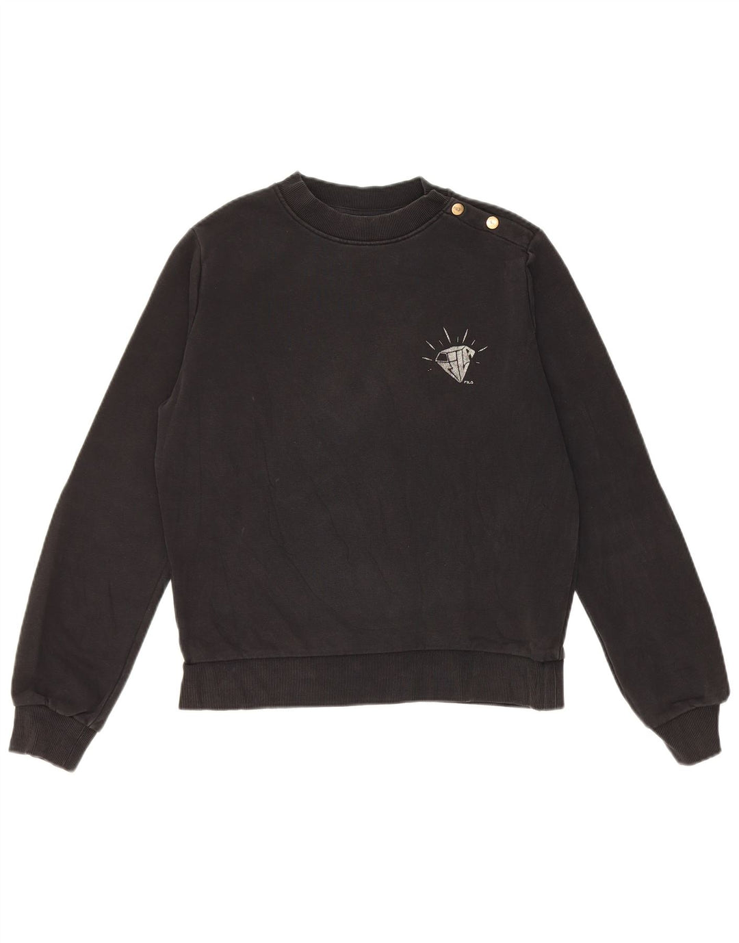 Felpa oversize da donna Fila Jumper UK 6 XS cotone nero