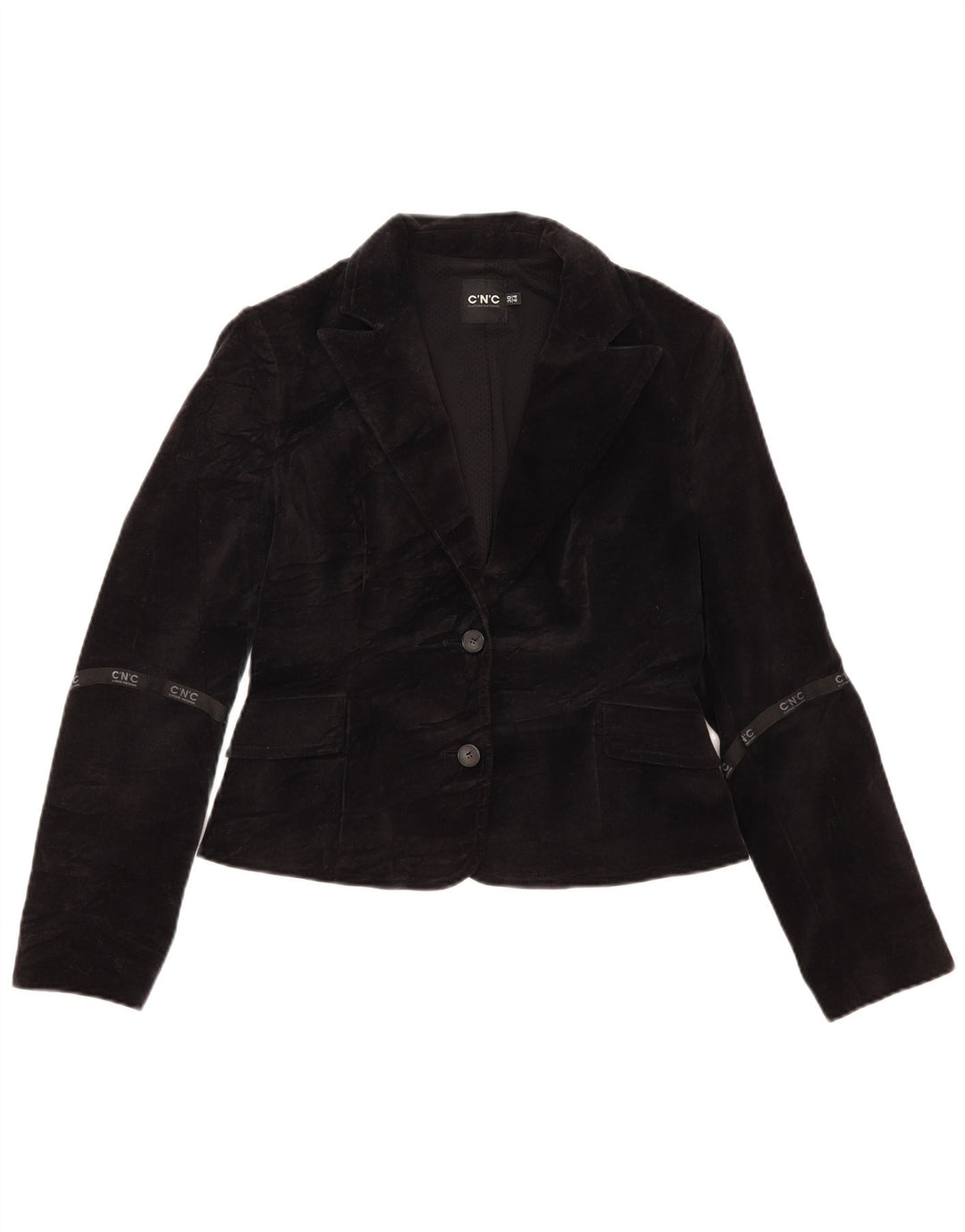 Giacca blazer a 2 bottoni da donna CNC Costume National IT 44 media nera