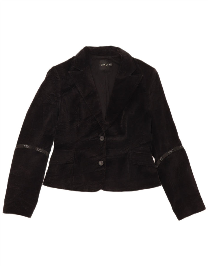 Giacca blazer a 2 bottoni da donna CNC Costume National IT 44 media nera