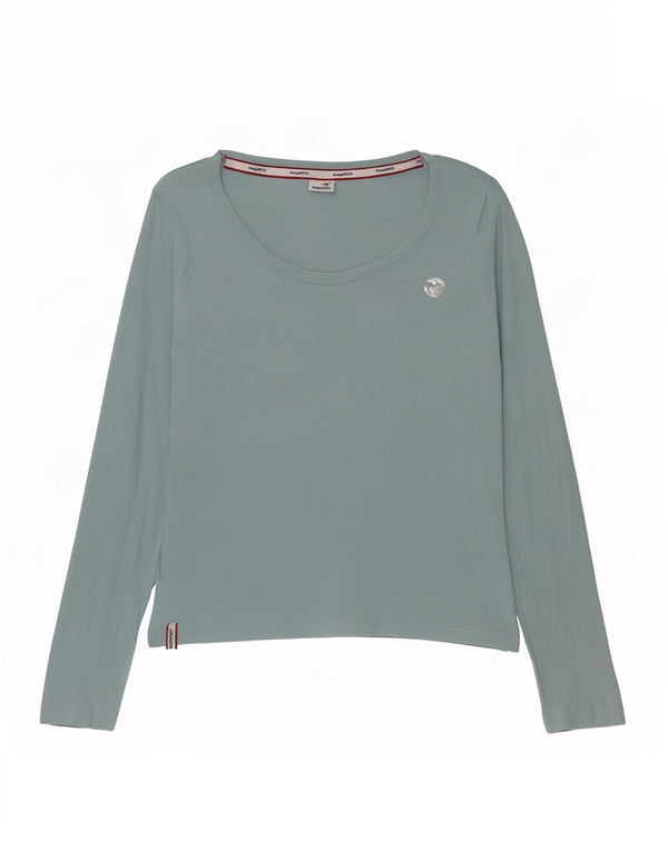 Top da donna a maniche lunghe Kangaroos UK 10/12 piccolo cotone verde