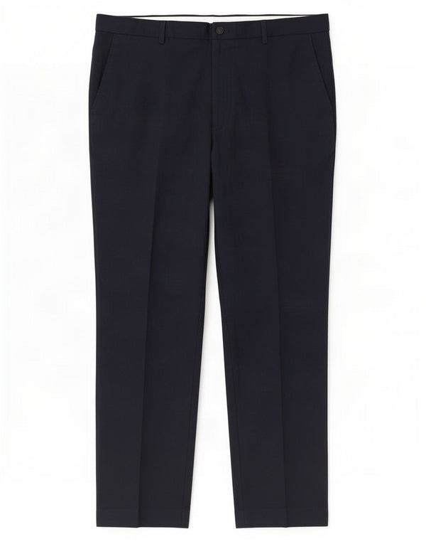 Pantaloni casual da uomo Marks & Spencer vestibilità regolare W38 L31 lino blu navy