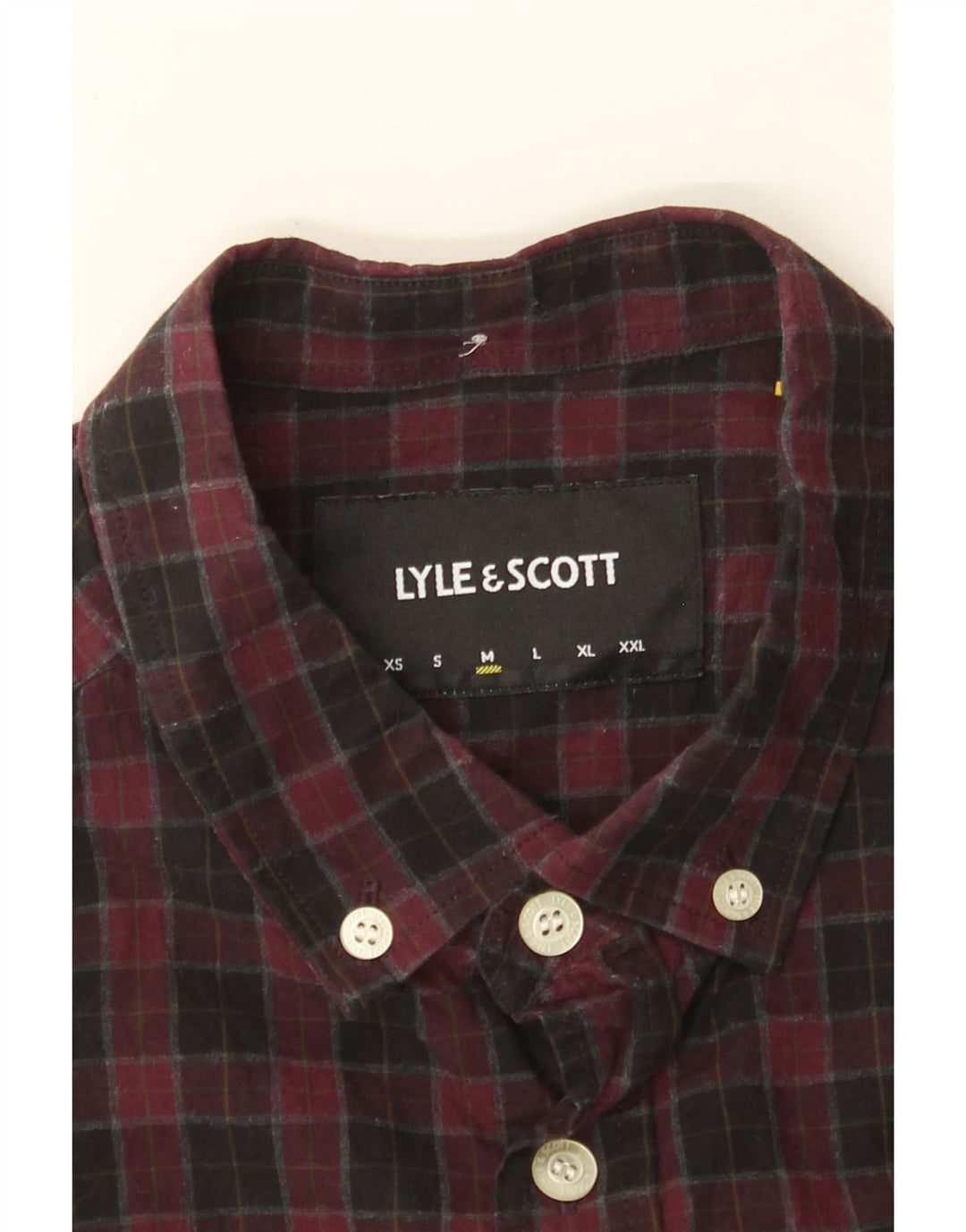 Camicia da uomo LYLE & SCOTT a quadri bordeaux medio