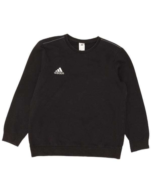 Felpa Adidas Uomo Maglione Grande Cotone Nero