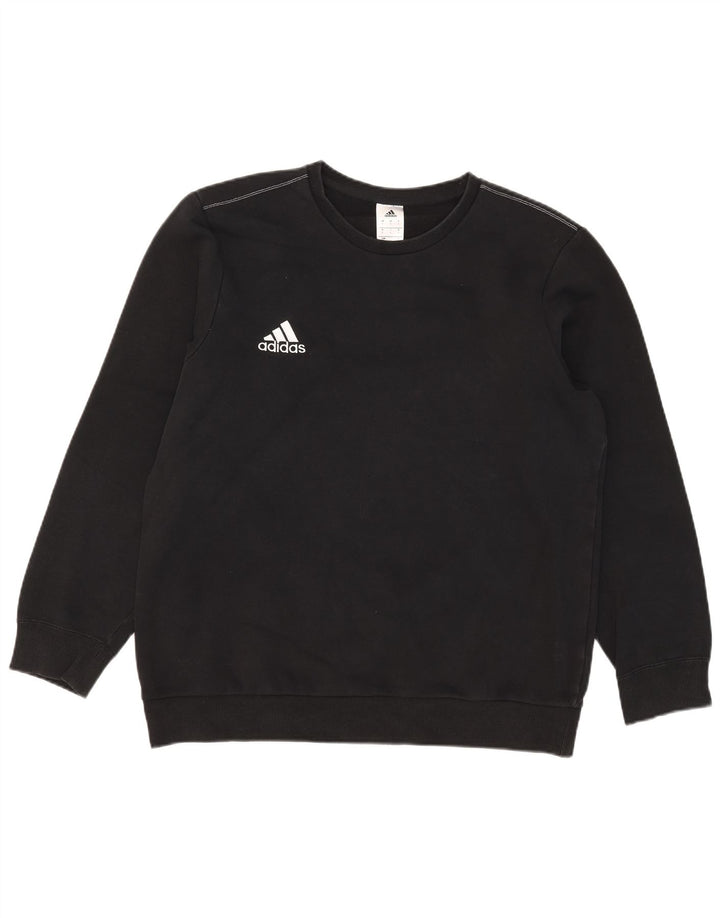 Felpa Adidas Uomo Maglione Grande Cotone Nero