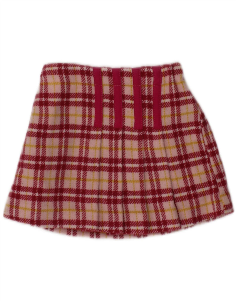 BENETTON Baby Girls A-Line Skirt 0-3 Months W18 Pink Plaid Acrylic Vintage Benetton and Second-Hand Benetton from Messina Hembry 