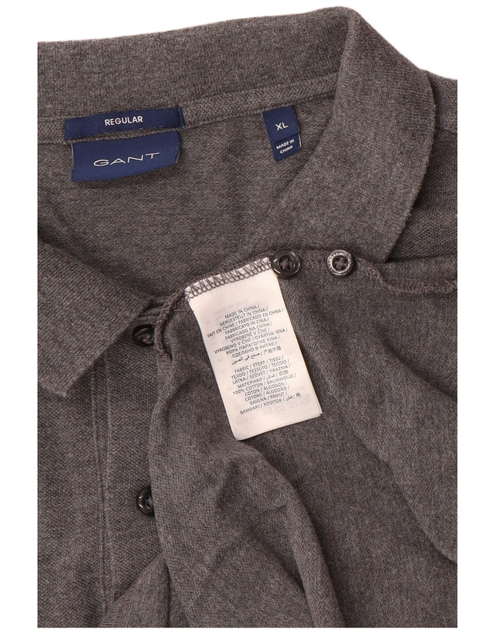 Polo Gant da uomo vestibilità regolare XL in cotone grigio