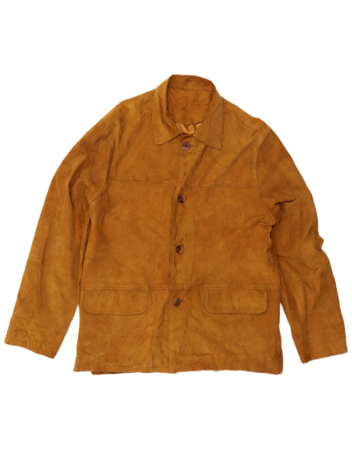 Giacca vintage in pelle scamosciata da uomo IT 52 XL in pelle beige