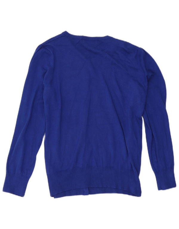 Maglione cardigan da donna Marks & Spencer UK 22 3XL viscosa blu