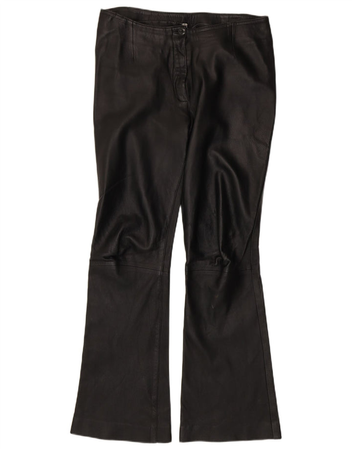 VINTAGE Womens Bootcut Casual Trousers EU 40 Medium W30 L31 Black