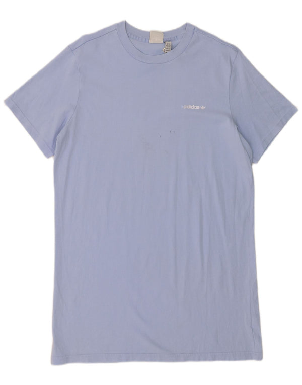 Abito T-shirt da donna Adidas UK 12/14 Cotone blu medio
