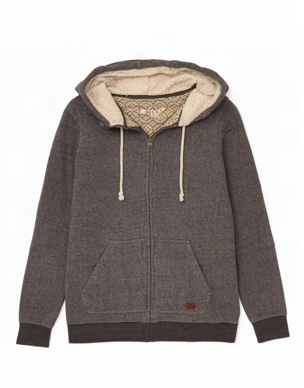 Roxy Womens Zip Hoodie Sweater UK 10 Small Grey Flecked