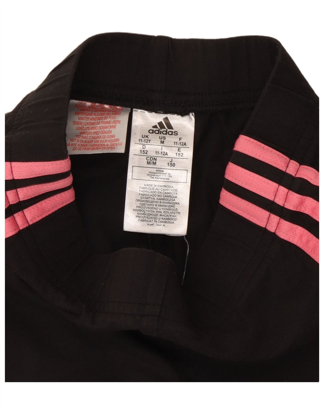 Leggings ADIDAS Bambina 11-12 Anni Cotone Nero