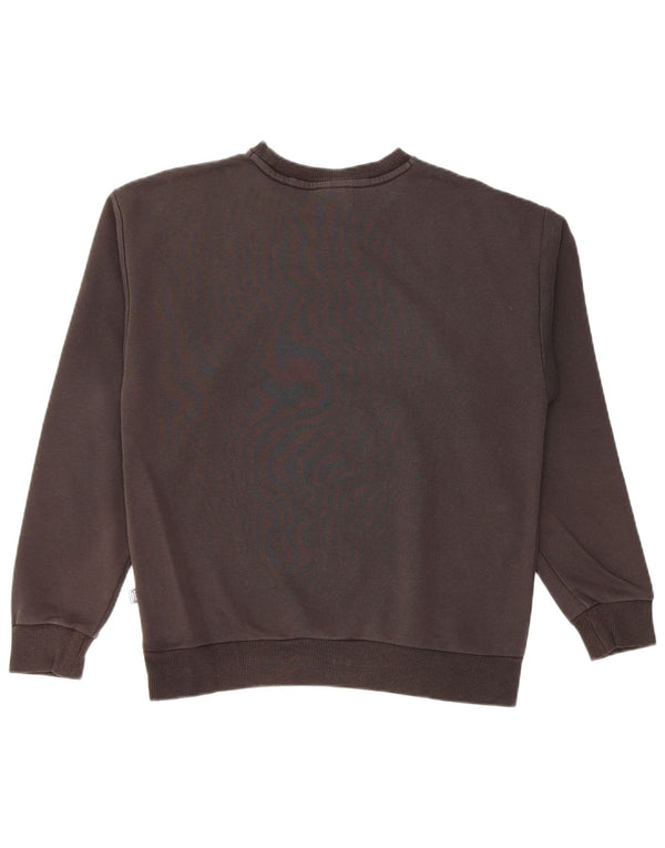 PUMA Felpa con grafica oversize da donna UK 10 Small Nera