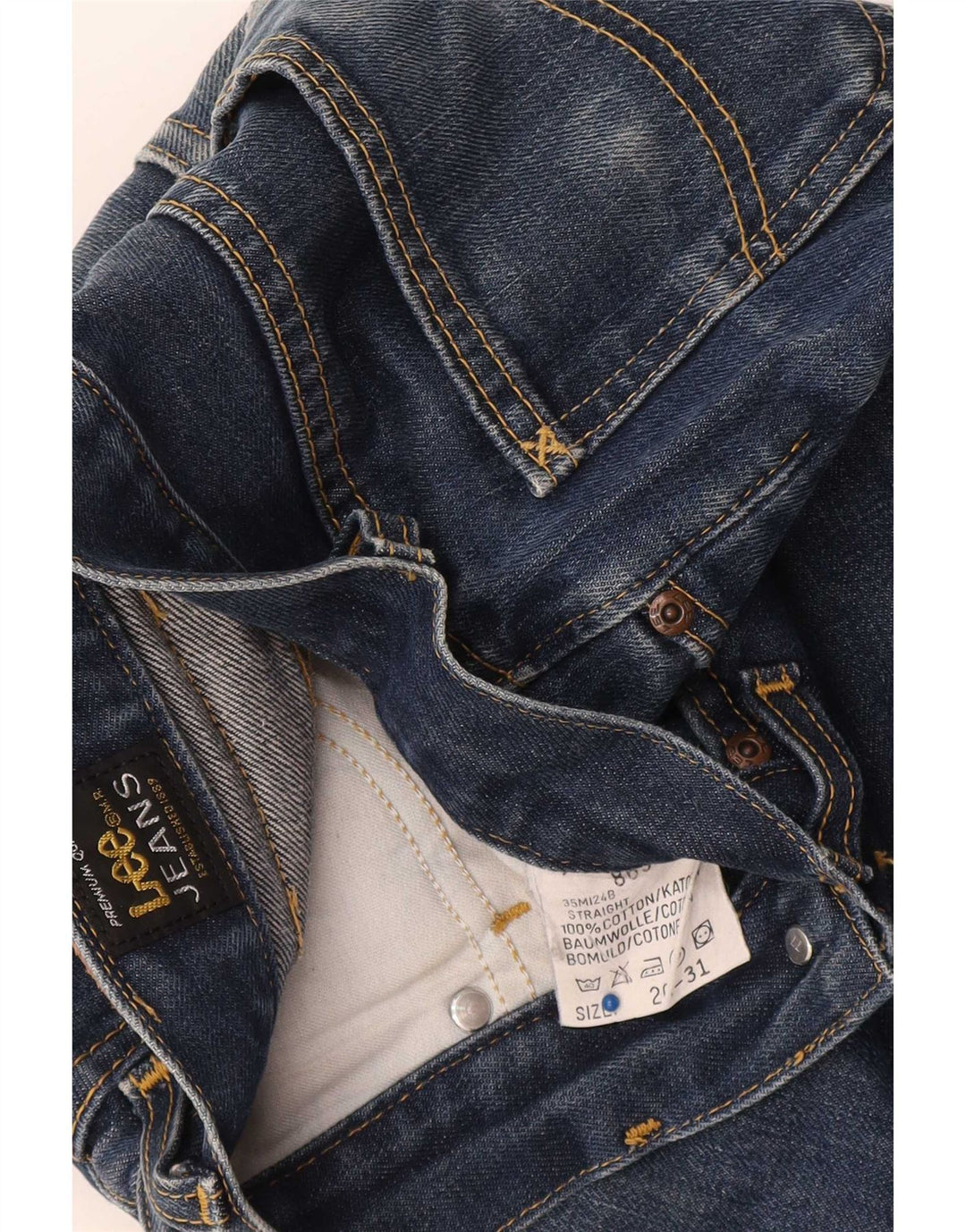 Jeans dritti da donna Lee W26 L31 cotone blu