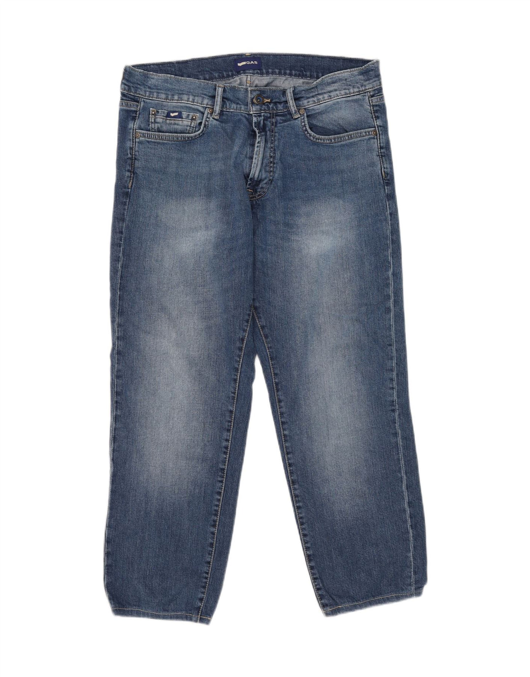 Jeans Cropped Gas Uomo W33 L26 Cotone Blu