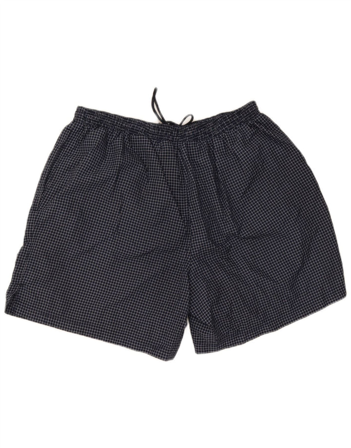 Pantaloncini sportivi da uomo Umbro 2XL Nylon a quadri blu navy