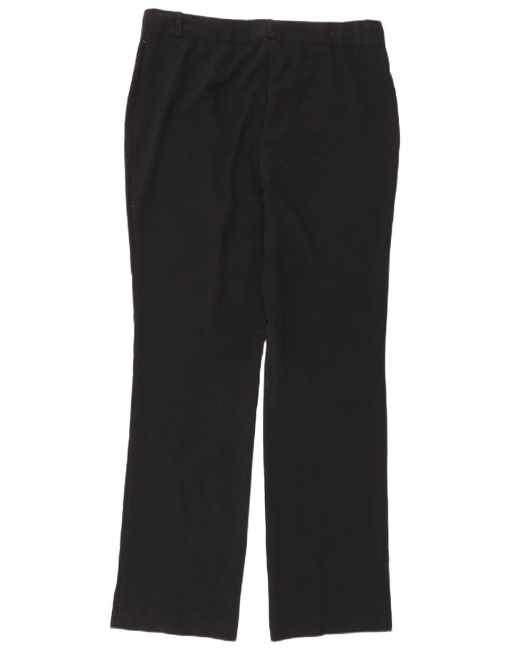 Pantaloni da abito dritti da donna Marks & Spencer UK 14 medi W34 L34 neri