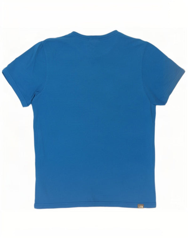 T-shirt grafica da uomo The North Face Top in cotone blu piccolo