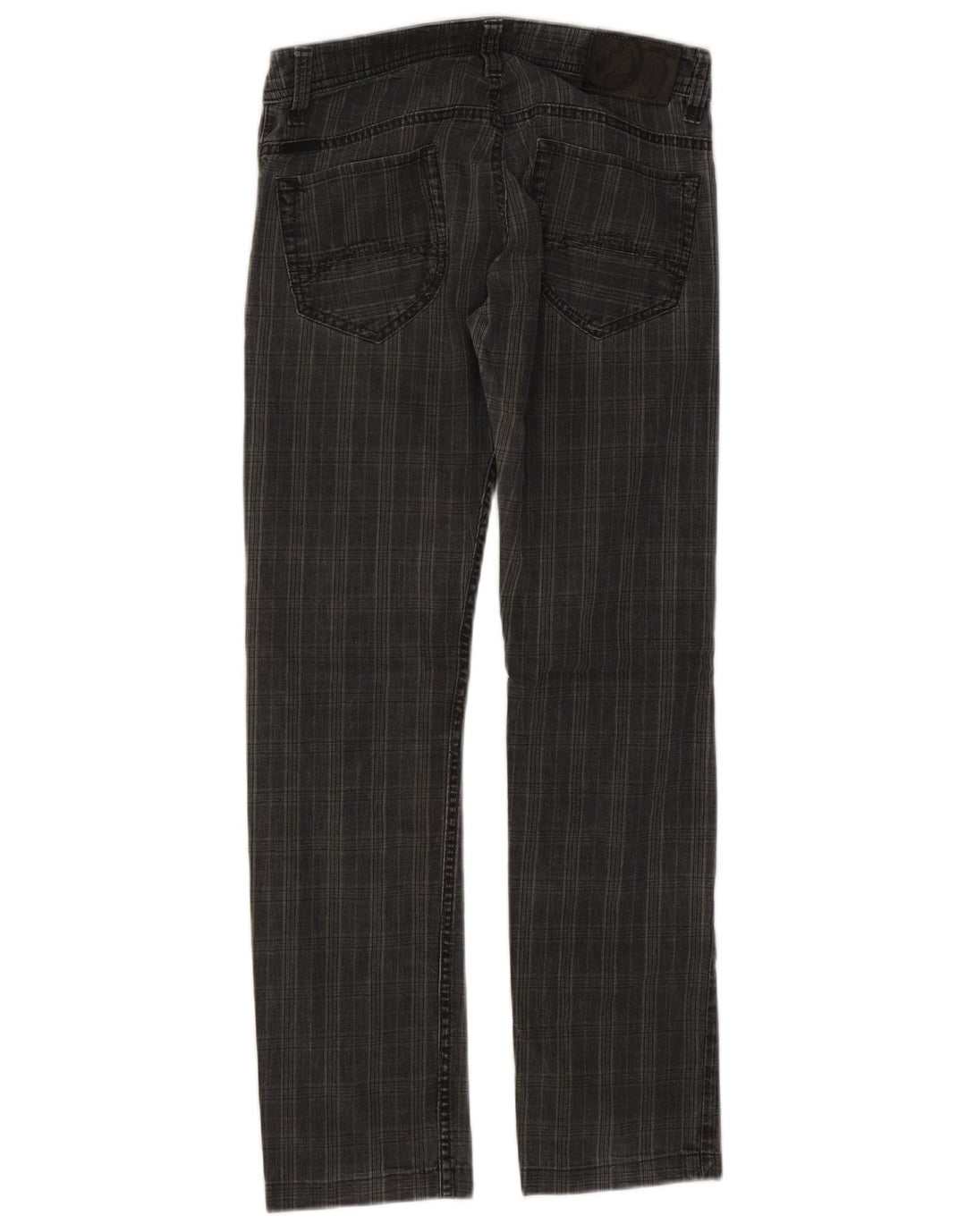MARLBORO CLASSICS Pantaloni casual dritti da uomo W29 L29 cotone a quadri neri