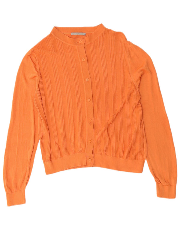 Cos Womens Crop Cardigan Sweater UK 14 Medium Orange Viscose