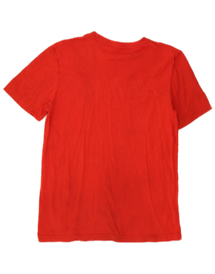 T-shirt grafica da uomo Adidas Top in cotone rosso medio