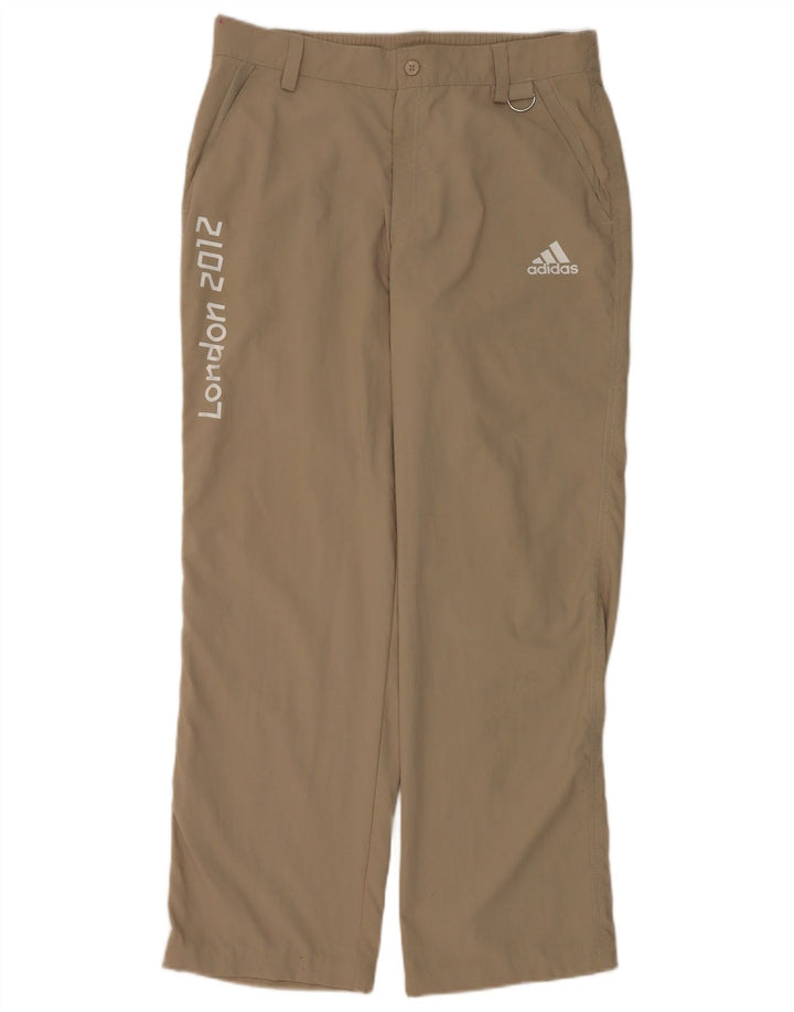 Pantaloni grafici Adidas da donna medi W30 L30 nylon marrone