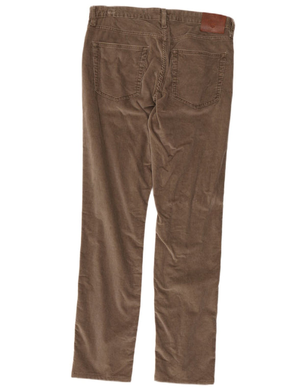 Pantaloni da uomo dritti slim in velluto a coste Gant W32 L34 Marrone
