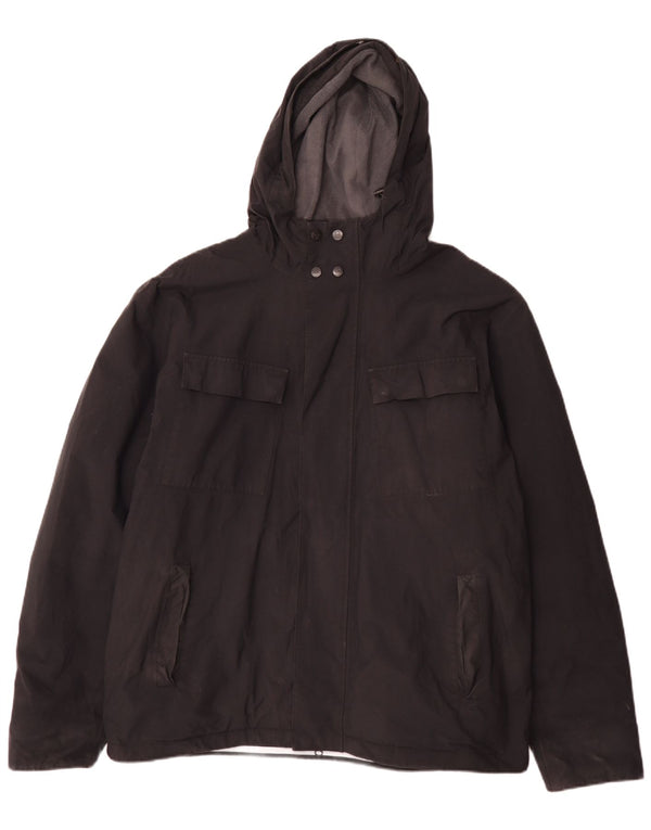 Giacca a vento con cappuccio da uomo Henri Lloyd UK 42 XL nylon nero