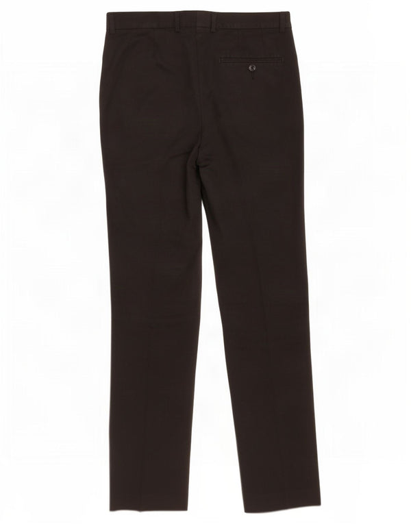 Pantaloni da abito slim fit da uomo Marks & Spencer W32 L33 poliestere nero