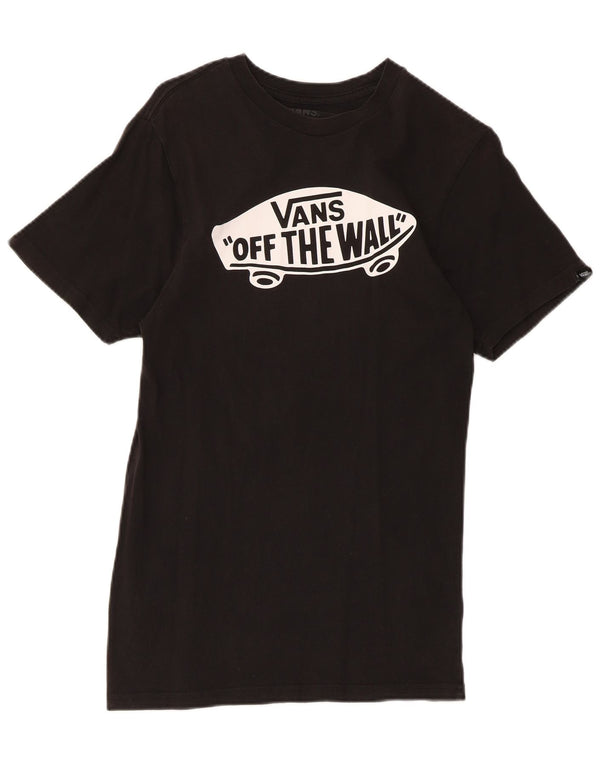 T-shirt grafica da uomo slim fit Vans piccola in cotone nero