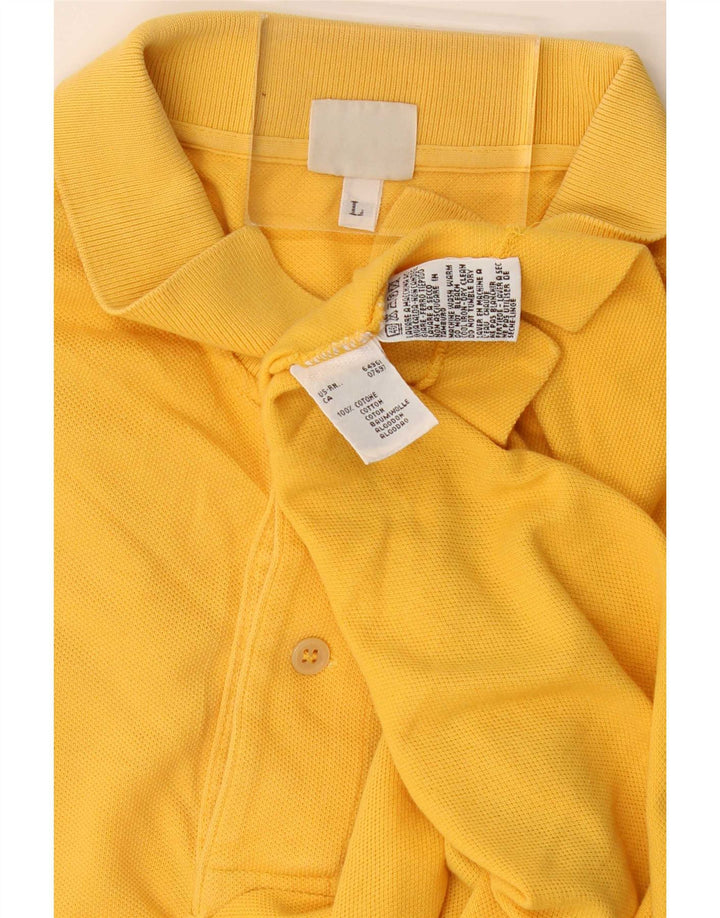 Polo Benetton Uomo Large in Cotone Giallo