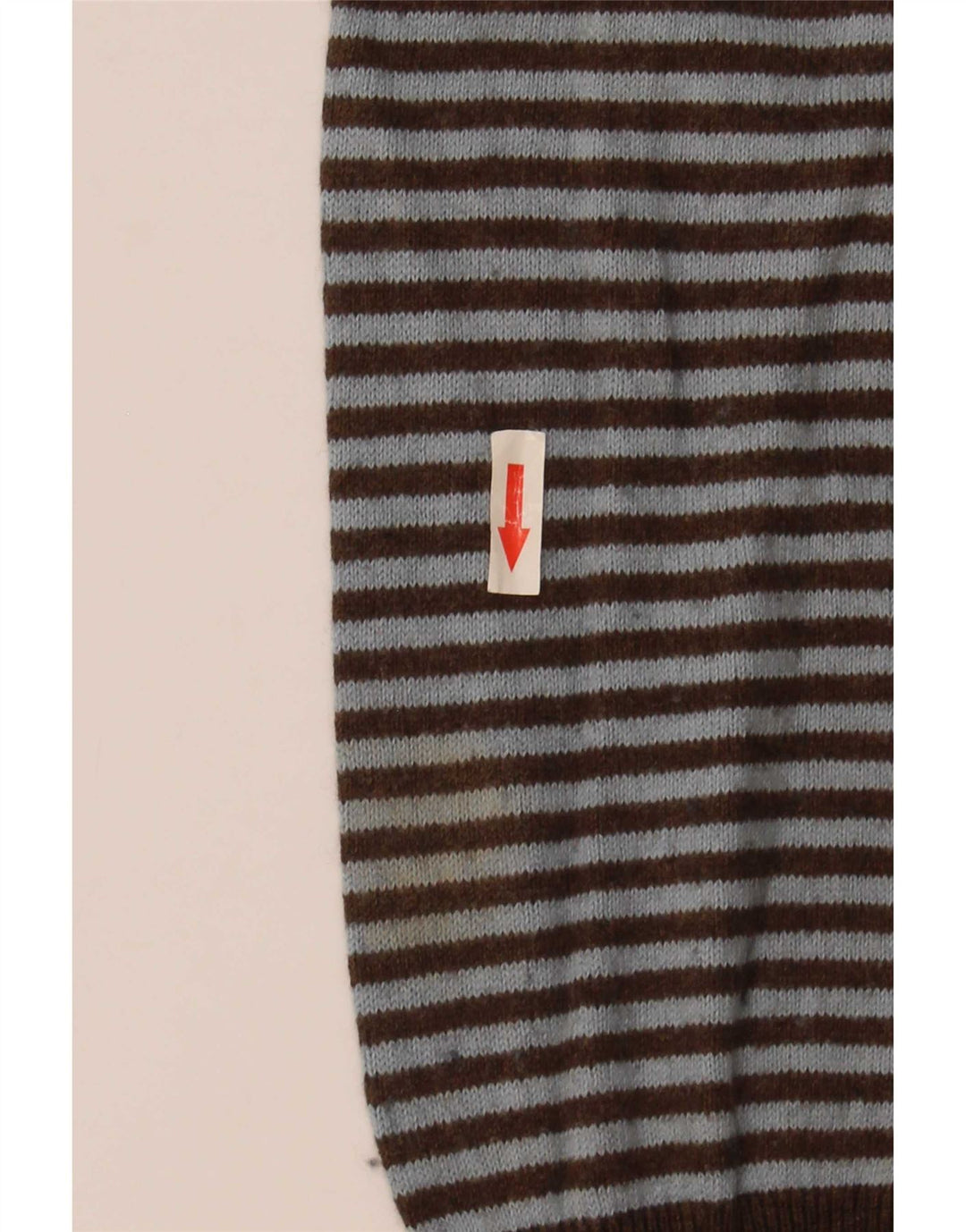 Maglione da uomo Gap con scollo a V, cotone a righe marroni grandi