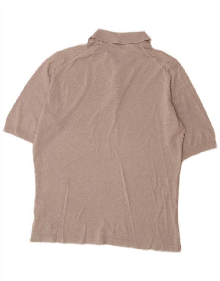 Polo da uomo Marks & Spencer piccola in cotone grigio