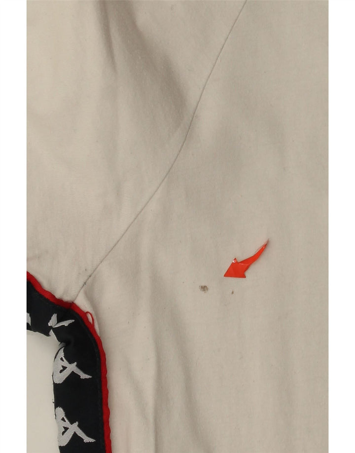 T-shirt grafica da uomo Kappa Top Small in cotone bianco sporco