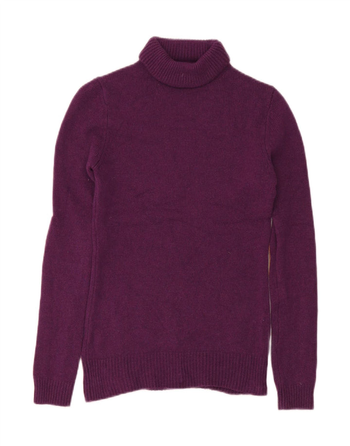 Maglione maglione da donna a collo alto Massimo Dutti UK 12 viola medio