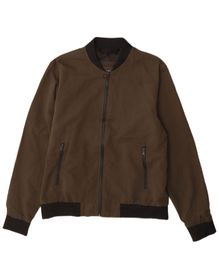 Giubbotto bomber da uomo Marks & Spencer grande in poliestere kaki