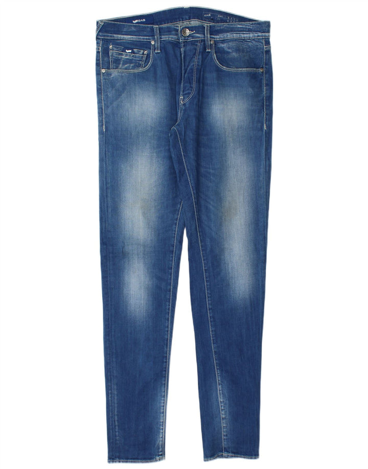Jeans slim da uomo Gas W32 L34 cotone blu