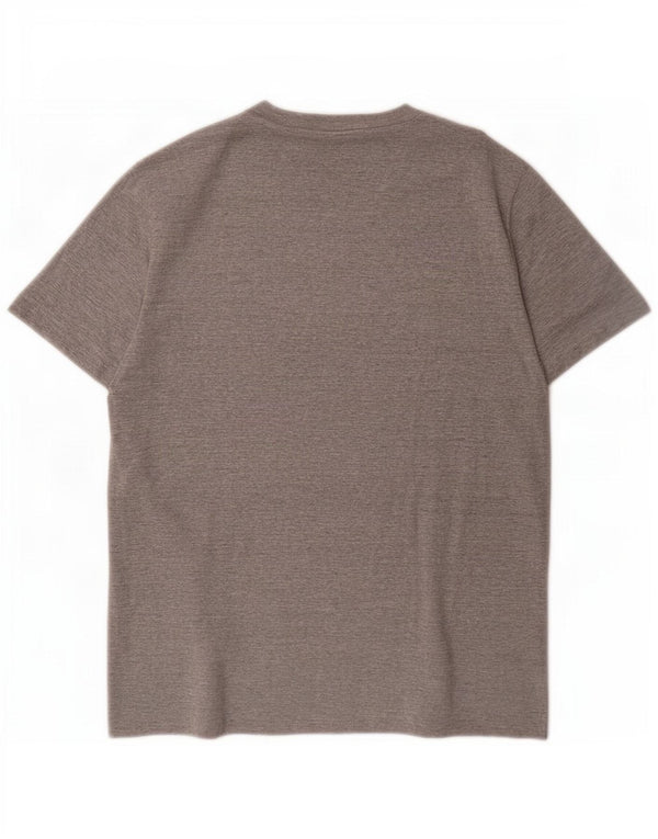 T-shirt grafica da uomo Diesel Top in cotone mélange grigio medio