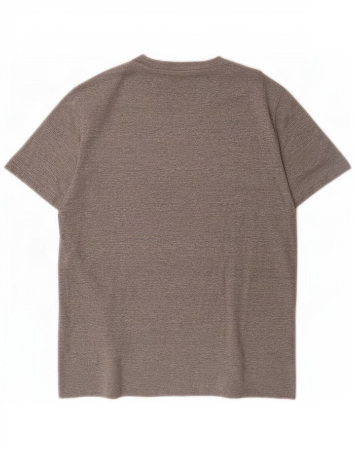 T-shirt grafica da uomo Diesel Top in cotone mélange grigio medio