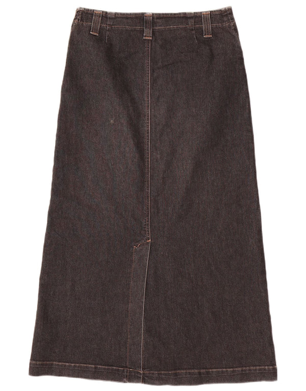 MARLBORO CLASSICS Womens Maxi High Waist Denim Skirt EU 42 XL W28  Grey