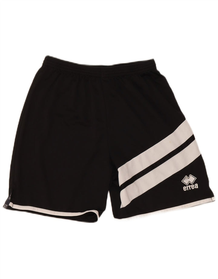 Pantaloncini sportivi da uomo ERREA medio nero in poliestere color block