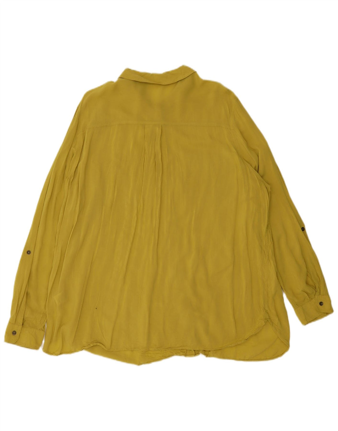 Camicetta camicia da donna Marks & Spencer UK 20 2XL Viscosa gialla